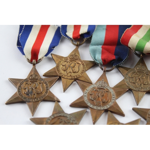 292 - WW2 Star Medals Inc Pacific, Atlantic, Burma, Italy Stars, Etc