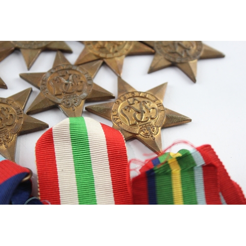 292 - WW2 Star Medals Inc Pacific, Atlantic, Burma, Italy Stars, Etc