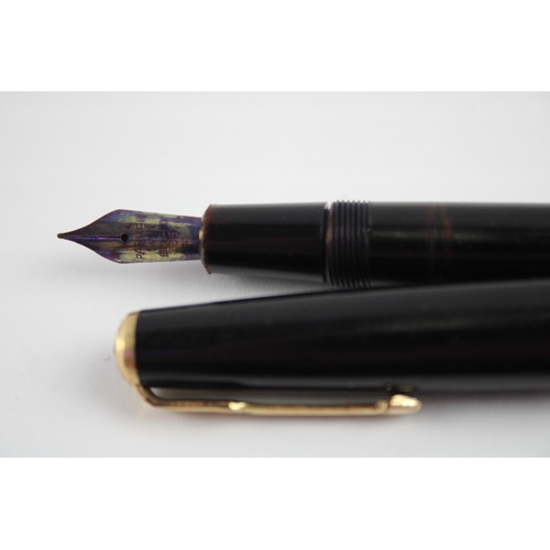 4 x Vintage Parker Duofold Fountain Pens w/ 14ct Gold Nibs Inc Black ...