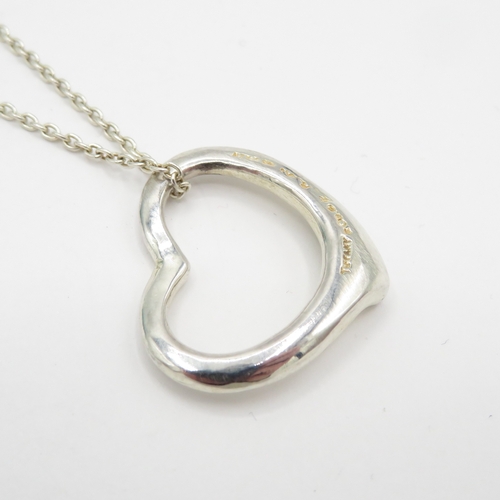 208 - Tiffany & Co Sterling Silver Heart Necklace 6.41g