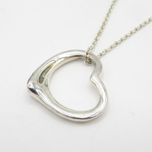 208 - Tiffany & Co Sterling Silver Heart Necklace 6.41g