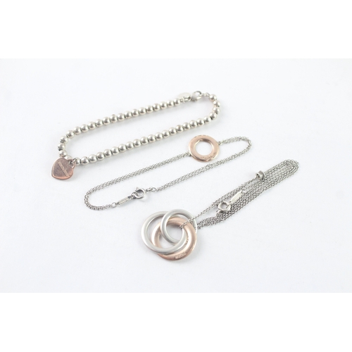 279 - Collection of Sterling Silver Tiffany & Co Jewellery inc. Metal x 3 (14g)