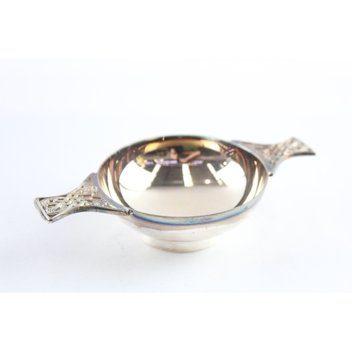 302 - Vintage Edinburgh Sterling Silver Quaich Dish Boxed 76g