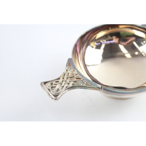 302 - Vintage Edinburgh Sterling Silver Quaich Dish Boxed 76g