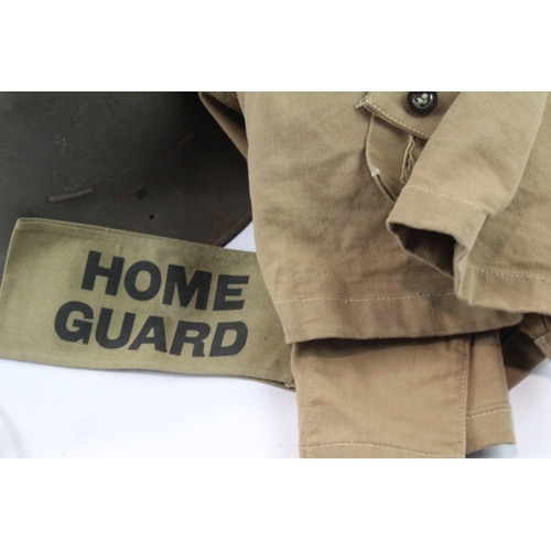 British WW2 Zuckerman 1941 Helmet, Home Front Arm Band & 1943 Factory ...