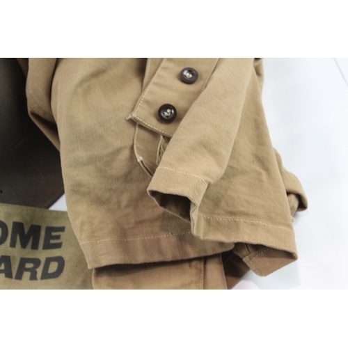 British WW2 Zuckerman 1941 Helmet, Home Front Arm Band & 1943 Factory ...