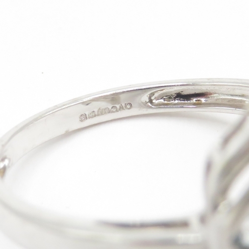 195 - 9ct gold diamond, tanzanite and gemstone dress ring (2.7g) Size P