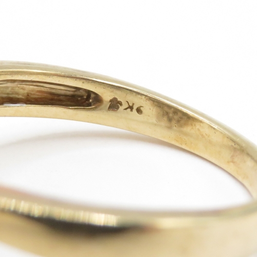 198 - 9ct gold diamond cluster ring - stone missing (5.1g) Size S