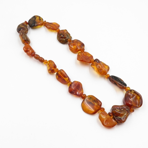 204 - 2 x Amber Necklaces (76g)