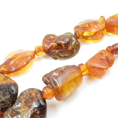 204 - 2 x Amber Necklaces (76g)