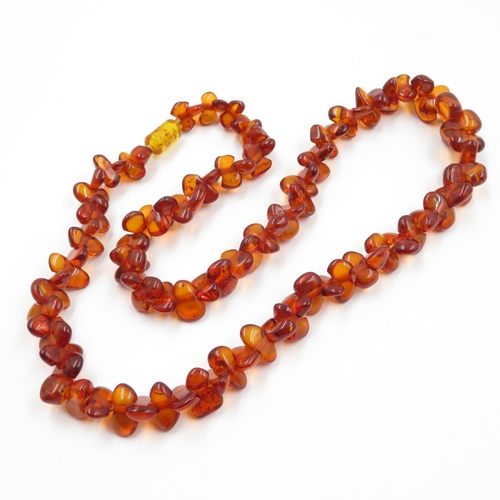 204 - 2 x Amber Necklaces (76g)