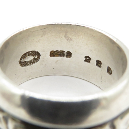 206 - Sterling Silver 925 Georg Jensen Ring 28D (10g)