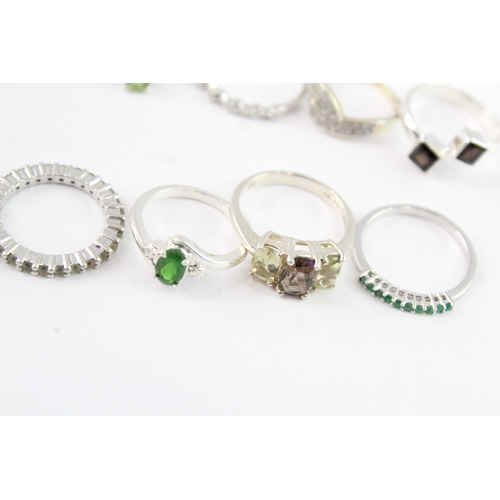 234 - Collection of Sterling Silver Rings, inc. TGGC, Stone Set, Pearl x 14 (42g)