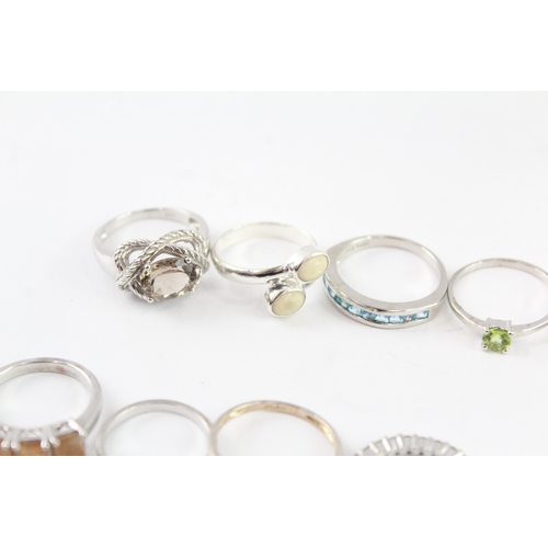 234 - Collection of Sterling Silver Rings, inc. TGGC, Stone Set, Pearl x 14 (42g)