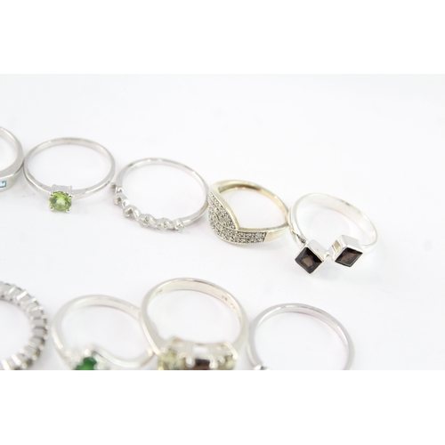 234 - Collection of Sterling Silver Rings, inc. TGGC, Stone Set, Pearl x 14 (42g)