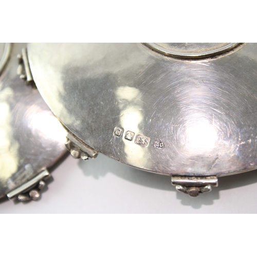 304 - Pair of Omar Ramsden .925 Sterling Silver Bon Bon Dishes 207g