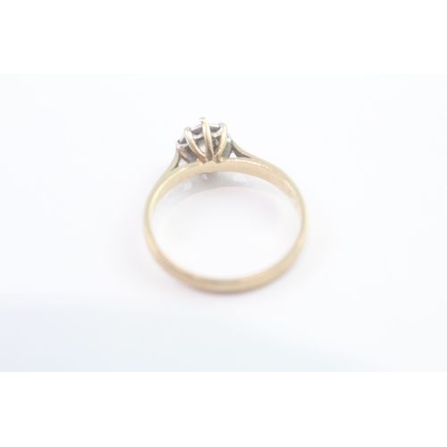 189 - 9ct gold illusion set diamond solitaire ring (1.7g)