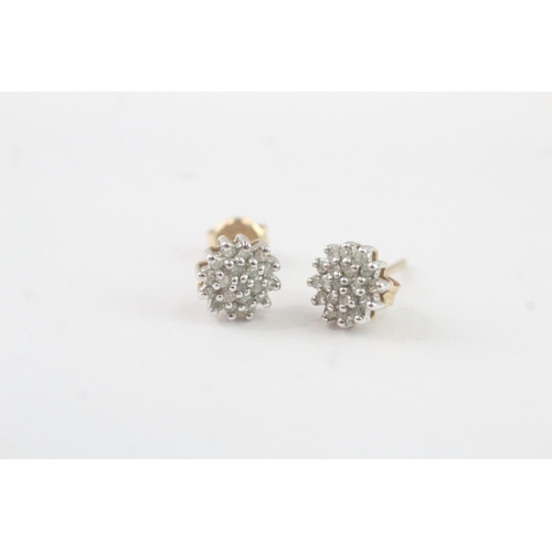 59 - 9ct gold diamond stud earrings (1.5g)