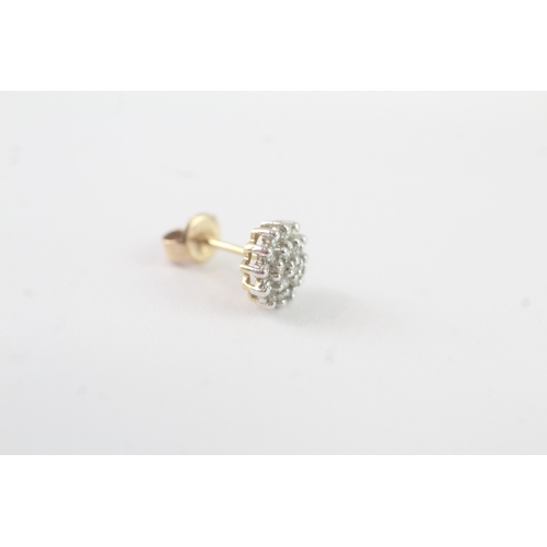 59 - 9ct gold diamond stud earrings (1.5g)