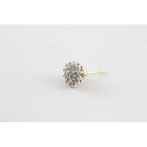 59 - 9ct gold diamond stud earrings (1.5g)