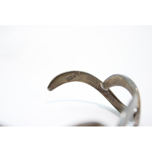 231 - Collection of Sterling Silver Bangles, inc. Torque, Modernist x 3 (93g)