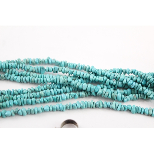 240 - Collection of Sterling Silver Native American Jewellery, inc. Carolyn Pollack x 6 (94g)