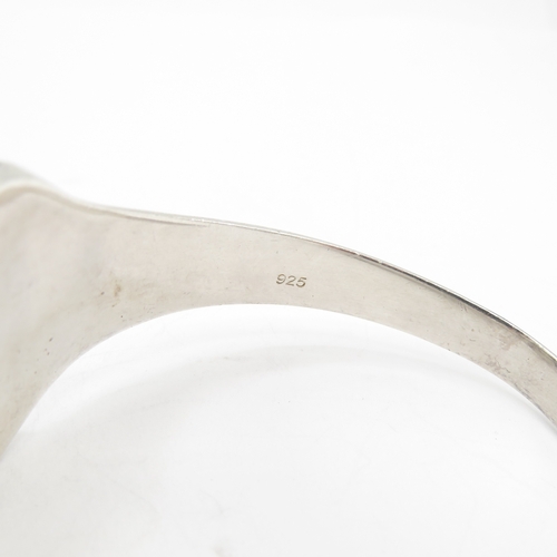 204 - 2 x Sterling Silver Gemset Bangles - 55g