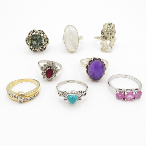 211 - Collection of Sterling Silver 925 Rings - 33.9g