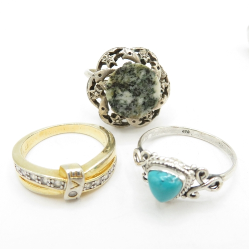 211 - Collection of Sterling Silver 925 Rings - 33.9g