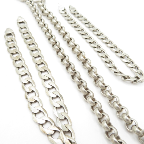 216 - Sterling Silver Necklace and Bracelet for Repair / Restoration - 55g