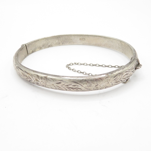 220 - 2 x Sterling Silver Bangles inc Etched and personalised engraving - 42.9g