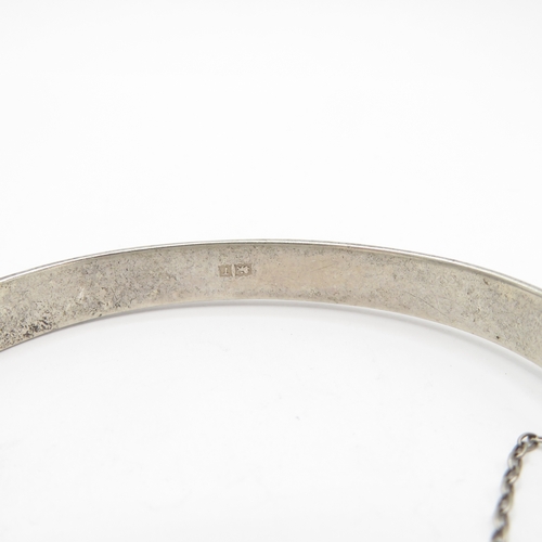 220 - 2 x Sterling Silver Bangles inc Etched and personalised engraving - 42.9g