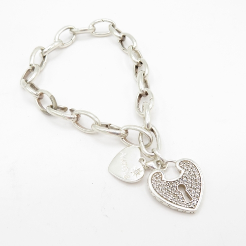 221 - 3 x Sterling Silver Thomas Sabo Bracelets inc Skull, Fish and Snowflake - 79.6g