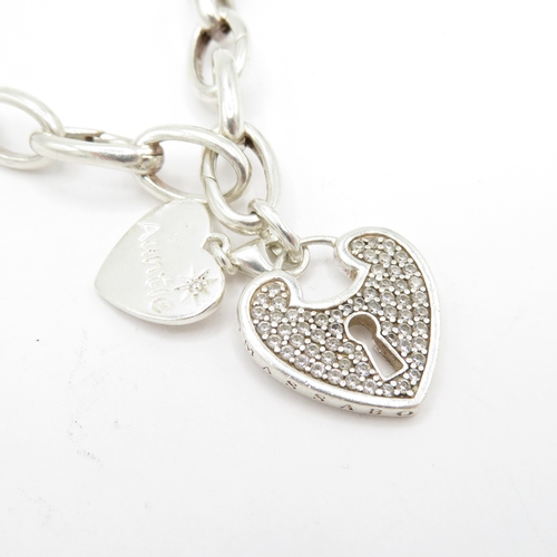 221 - 3 x Sterling Silver Thomas Sabo Bracelets inc Skull, Fish and Snowflake - 79.6g