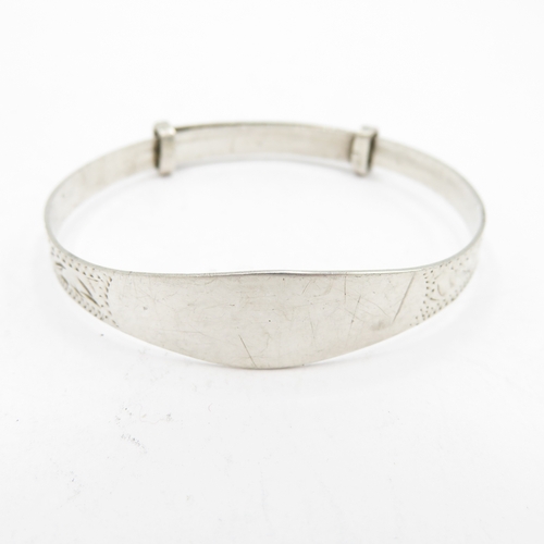 225 - Collection of Sterling Silver Christening Bangles inc Expandable - 35.7g