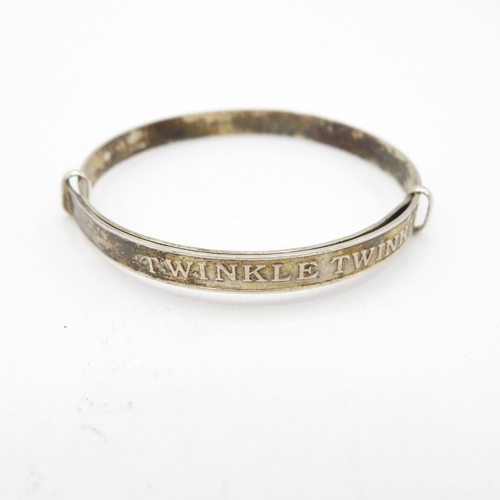 225 - Collection of Sterling Silver Christening Bangles inc Expandable - 35.7g