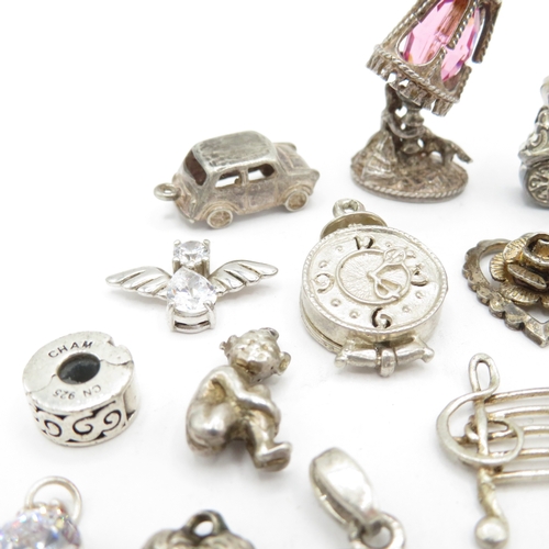 229 - Collection of Mixed Grade Silver Charms inc K, Car and Heart - 32.3g