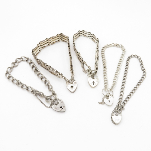 230 - Collection of Sterling Silver Charm Bracelets - as seen - 55.4g