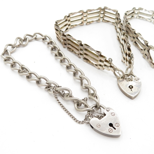 230 - Collection of Sterling Silver Charm Bracelets - as seen - 55.4g