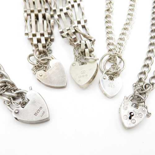 230 - Collection of Sterling Silver Charm Bracelets - as seen - 55.4g