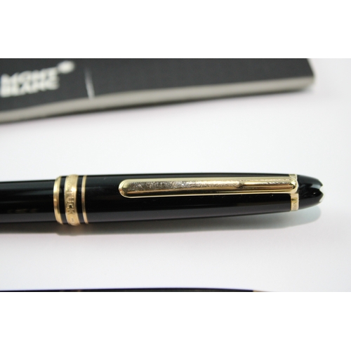 399 - Montblanc Meisterstuck Black Fountain Pen Set w/ 14ct Gold Nib, Ballpoint Etc