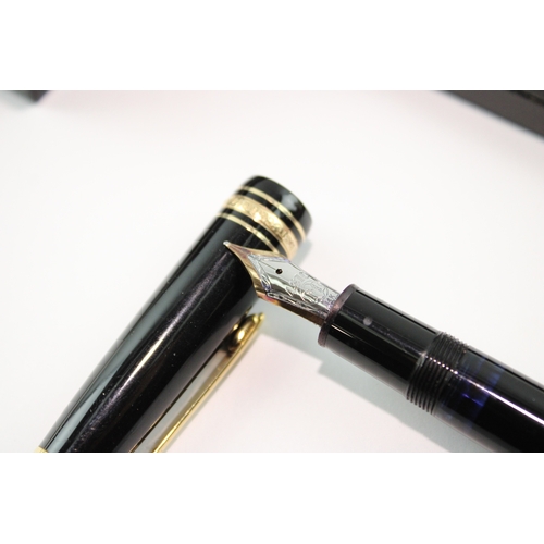 400 - Montblanc Meisterstuck No.146 Black Fountain Pen 14ct Nib Writing HB127057