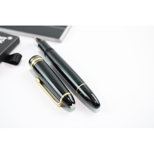 400 - Montblanc Meisterstuck No.146 Black Fountain Pen 14ct Nib Writing HB127057