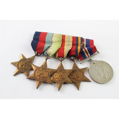 305 - Mounted WW2 Atlantic- Africa- Burma Star Medal Group