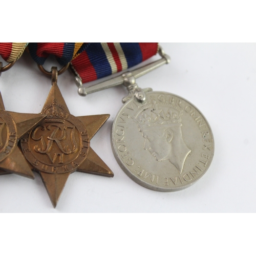 305 - Mounted WW2 Atlantic- Africa- Burma Star Medal Group