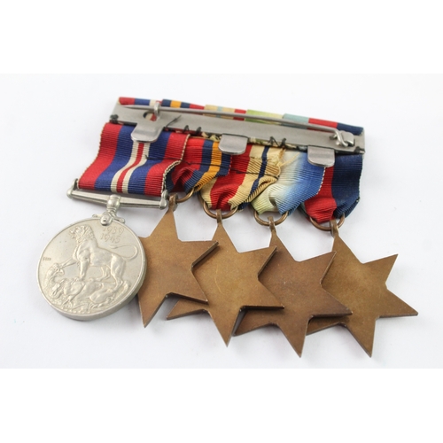 305 - Mounted WW2 Atlantic- Africa- Burma Star Medal Group