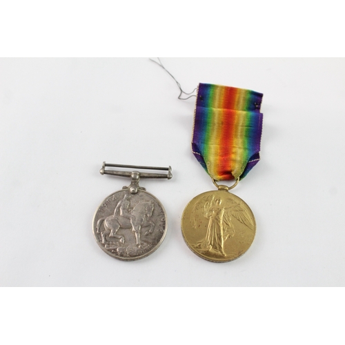 307 - WW1 Medal Pair Named To- 267896 Pte W.G Green Northumb Fus