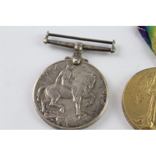 307 - WW1 Medal Pair Named To- 267896 Pte W.G Green Northumb Fus