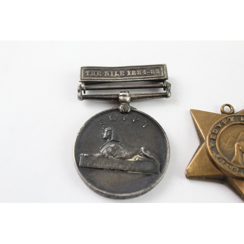 310 - Egypt Medal The Nile 1884 -85 & 1884-86 Khedives Star Pair- Tarry M.S Corps