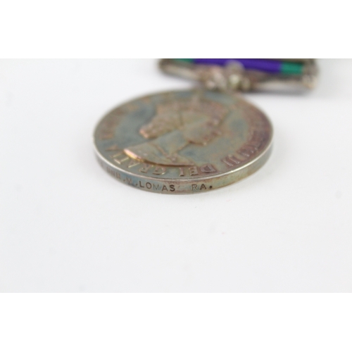 322 - ER II CSM- Northern Ireland Named To- 24188823 Gnr M. Lomas R.A